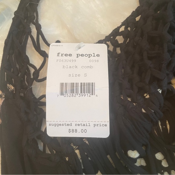 NWT,Free People Tiger Lily Boho Fringe Southwestern Braided Tank Top, Size Small - Picture 7 of 8